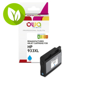 OWA K20426OW Cartucho de tinta remanufacturado, compatible con HP 933XL (CN054AE), Alta Capacidad, cian OWA K20426OW Cartucho de tinta remanufacturado, compatible con HP 933XL (CN054AE), Alta Capacidad, cian