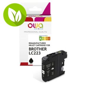 OWA K20617OW Cartucho de tinta remanufacturado, compatible con BROTHER LC-223BK (LC223BK), negro OWA K20617OW Cartucho de tinta remanufacturado, compatible con BROTHER LC-223BK (LC223BK), negro