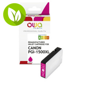 OWA K20635OW Cartucho de tinta remanufacturado, compatible con CANON PGI-1500XL M (9194B001), Alta Capacidad, magenta OWA K20635OW Cartucho de tinta remanufacturado, compatible con CANON PGI-1500XL M (9194B001), Alta Capacidad, magenta