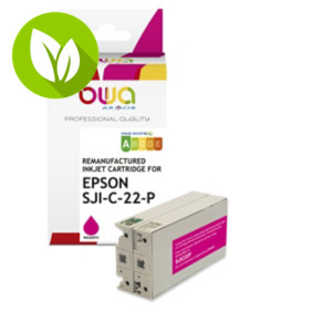 OWA K20852OW Cartucho de tinta remanufacturado, compatible con EPSON SJIC22P (C33S020603), magenta OWA K20852OW Cartucho de tinta remanufacturado, compatible con EPSON SJIC22P (C33S020603), magenta