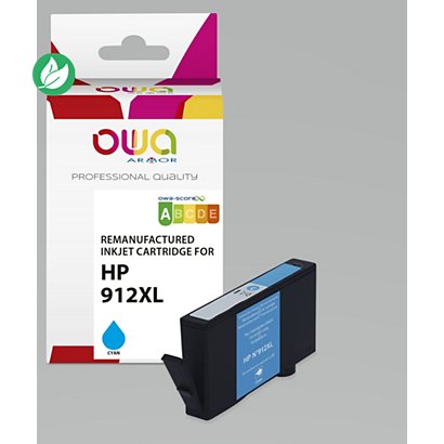 OWA K20880OW Cartouche d'encre remanufacturée compatible HP 912XL - Cyan