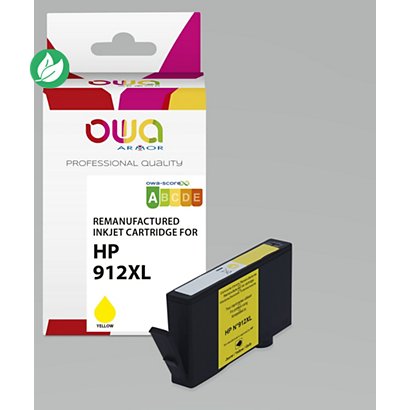 OWA K20882OW Cartouche d'encre remanufacturée compatible HP 912XL - Jaune