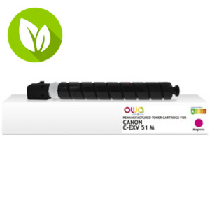 OWA K40261OW Tóner remanufacturado, compatible con CANON C-EXV 51 M (0486C002), Alta Capacidad, magenta OWA K40261OW Tóner remanufacturado, compatible con CANON C-EXV 51 M (0486C002), Alta Capacidad, magenta