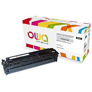 OWA Toner d'encre remanufacturé, compatible pour HP 128A CE320A - Noir