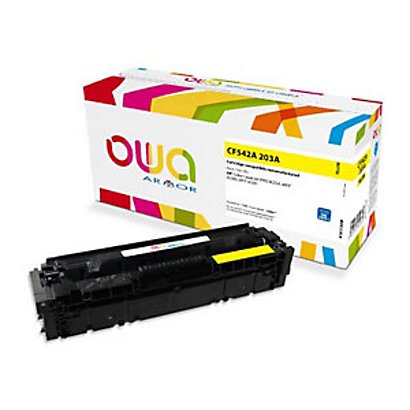 OWA Toner d'encre remanufacturé, compatible pour HP 203A, CF542A - Jaune
