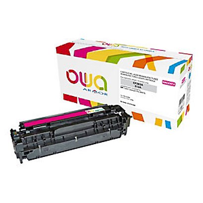 OWA Toner d'encre remanufacturé, compatible pour HP 312A, CF383A - Magenta