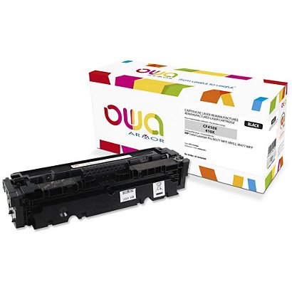 OWA Toner d'encre remanufacturé, compatible pour HP 410X CF410X - Noir