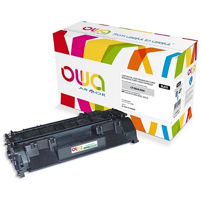 OWA Toner d'encre remanufacturé, compatible pour HP 80A CF280A - Noir
