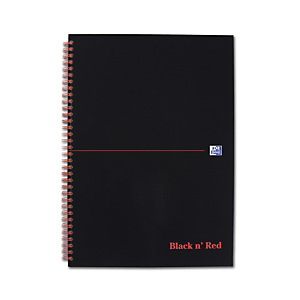 Oxford Black and Red Wirebound Hardback Notebooks