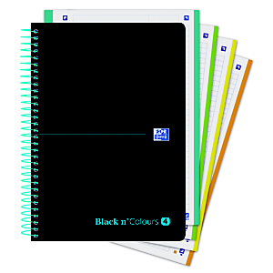 Oxford Black'n Colours Europeanbook 4 Cuaderno, A5+, cuadriculado, 120 hojas, cubierta polipropileno, negro, compatible con SCRIBZEE® Oxford Black'n Colours Europeanbook 4 Cuaderno, A5+, cuadriculado, 120 hojas, cubierta polipropileno, negro, compatible con SCRIBZEE®