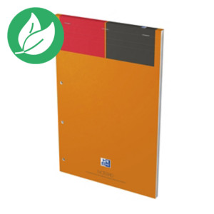 Oxford Bloc-notes International A4+ ligné 160 pages agrafées couverture carte orange Oxford Bloc-notes International A4+ ligné 160 pages agrafées couverture carte orange