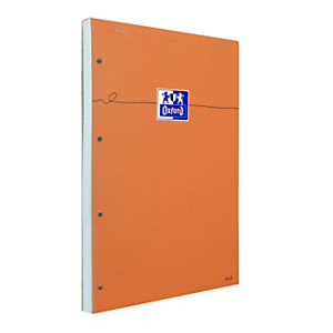Oxford Bloc notes orange A4 21 x 29,7 cm - 80g - Perforé 4 trous - Petits carreaux 5x5 - 160 pages Oxford Bloc notes orange A4 21 x 29,7 cm - 80g - Perforé 4 trous - Petits carreaux 5x5 - 160 pages