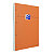 Oxford Bloc notes orange A4 21 x 29,7 cm - 80g - Perforé 4 trous - Petits carreaux 5x5 - 80 feuilles - 1