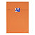 Oxford Bloc notes orange agrafé A4 21 x 29,7 cm - 80g - Petits carreaux 5x5 - 80 feuilles - 2