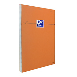 Oxford Bloc-notes petits carreaux A4 160 pages agrafées couverture carte orange Oxford Bloc-notes petits carreaux A4 160 pages agrafées couverture carte orange