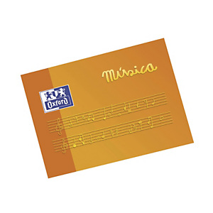 Oxford Bloc de música A5 apaisado, pentagrama, 10 hojas, naranja Oxford Bloc de música A5 apaisado, pentagrama, 10 hojas, naranja