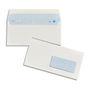 OXFORD Boîte de 200 enveloppes blanches auto-adhésives 90g format 110x220mm DL fenêtre 45x100mm OXFORD Boîte de 200 enveloppes blanches auto-adhésives 90g format 110x220mm DL fenêtre 45x100mm