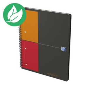 Oxford Cahier Activebook A4+ couverture polypropylène double spirale 160 pages carreaux 5x5 - compatible SCRIBZEE Oxford Cahier Activebook A4+ couverture polypropylène double spirale 160 pages carreaux 5x5 - compatible SCRIBZEE