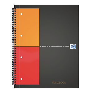 Oxford Cahier International Filingbook, A4+, couverture en polypropylène, double spirale, 200 pages, quadrillé, orange, compatible SCRIBZEE® Oxford Cahier International Filingbook, A4+, couverture en polypropylène, double spirale, 200 pages, quadrillé, orange, compatible SCRIBZEE®