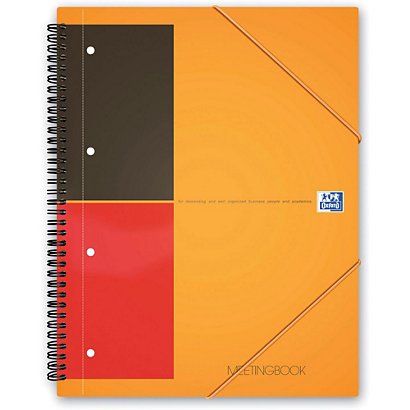 OXFORD Cahier International Meetingbook ligné A4+ 160 pages couverture PP orange