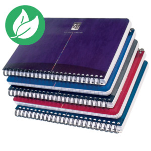 Oxford Cahier Office Essentials A4 spirale 100 pages Seyès, couverture souple couleurs assorties Oxford Cahier Office Essentials A4 spirale 100 pages Seyès, couverture souple couleurs assorties
