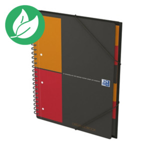 Oxford Cahier Organiserbook A4+ double spirale 80 feuilles/160 pages carreaux de 5x5 Oxford Cahier Organiserbook A4+ double spirale 80 feuilles/160 pages carreaux de 5x5