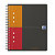 Oxford Cahier à spirale International Activebook 17,6 x 25 cm - 80g - Perforé 4 trous - Petits carreaux 5x5 - 160 pages - 3