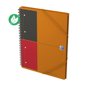Oxford Cahier à spirale International Meetingbook 24 x 32 cm - 80g - Perforé 4 trous - Ligné 6 mm - 160 pages Oxford Cahier à spirale International Meetingbook 24 x 32 cm - 80g - Perforé 4 trous - Ligné 6 mm - 160 pages