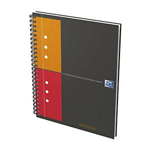 Oxford Cahier à spirale Notebook A5+ 17 x 21 cm - Petits carreaux 5x5 - 160 pages 80g perforées