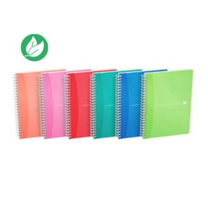 Oxford Cahier à spirale Office My Colours A5 14,8 x 21 cm - 90g - Petits carreaux 5x5 - 180 pages Oxford Cahier à spirale Office My Colours A5 14,8 x 21 cm - 90g - Petits carreaux 5x5 - 180 pages