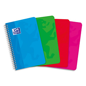 OXFORD Carnet spiralé COLOR LIFE 100 pages 9x14cm 5x5. Couverture carte assortie OXFORD Carnet spiralé COLOR LIFE 100 pages 9x14cm 5x5. Couverture carte assortie