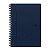 Oxford Carnet à spirale Signature ligné A5 160 pages couverture simili cuir - Bleu - 1