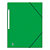 OXFORD Chemise 3 rabats et élastique EUROFOLIO en carte grainée 5/10e, 450g.Pour format A4. Coloris vert - 1