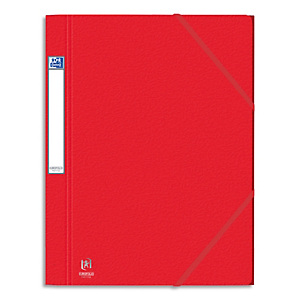 OXFORD Chemise 3 rabats et élastique EUROFOLIO PRESTIGE carte grainée 7/10e,600g.Pour format A4. Rouge OXFORD Chemise 3 rabats et élastique EUROFOLIO PRESTIGE carte grainée 7/10e,600g.Pour format A4. Rouge