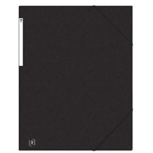 Oxford Chemise 3 rabats Top File + A3 élastique couverture carte noir