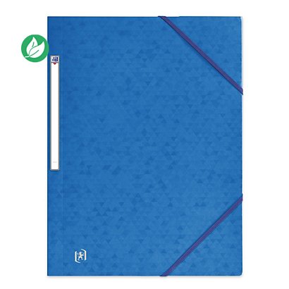 Oxford Chemise 3 rabats Top File + A4 élastique couverture carte bleu - 1