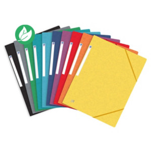 Oxford Chemise 3 rabats Top File + A4 élastique couverture carte couleurs assorties
