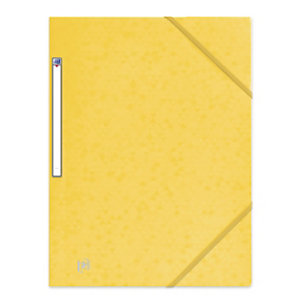 Lot de 10 - Oxford Chemise 3 rabats Top File + A4 élastique couverture carte jaune