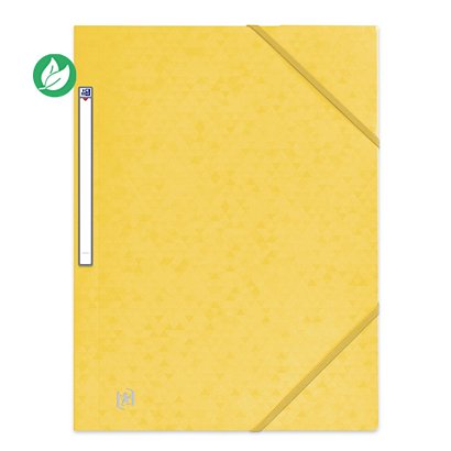 Oxford Chemise 3 rabats Top File + A4 élastique couverture carte jaune - 1