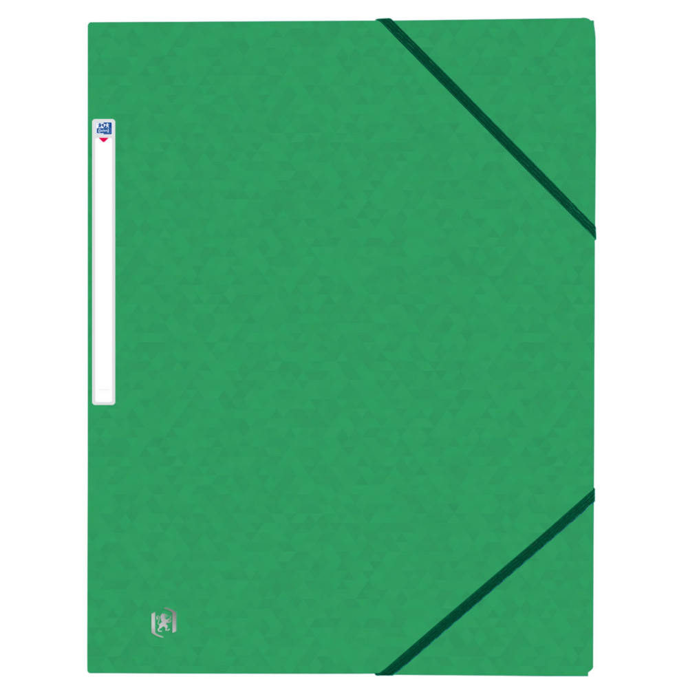 Lot de 10 - Oxford Chemise 3 rabats Top File + A4 élastique couverture carte vert