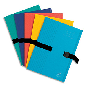 OXFORD Chemise à sangle BICOLOR, fermeture Clip'n go, en carte souple 5/10e, 390g. Coloris Assortis OXFORD Chemise à sangle BICOLOR, fermeture Clip'n go, en carte souple 5/10e, 390g. Coloris Assortis