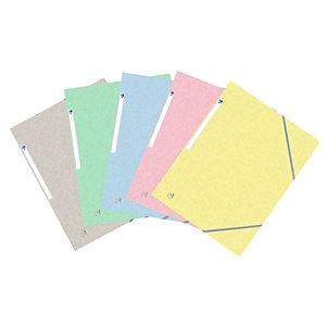 Oxford Chemises 3 rabats à élastiques Top File + A4 - Coloris assortis pastel