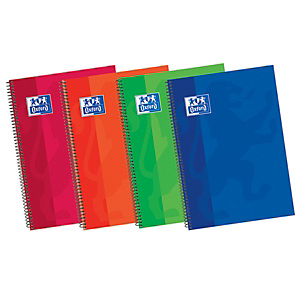 Oxford Classic Cuaderno, 4º, milimetrado, 80 hojas, cubierta extradura cartón, colores surtidos Oxford Classic Cuaderno, 4º, milimetrado, 80 hojas, cubierta extradura cartón, colores surtidos