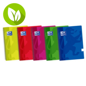 Oxford Classic Cuaderno, Folio, rayado horizontal, 80 hojas, cubierta polipropileno, colores surtidos Oxford Classic Cuaderno, Folio, rayado horizontal, 80 hojas, cubierta polipropileno, colores surtidos