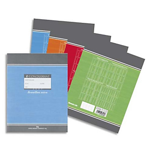 OXFORD CONQUERANT C7 Cahier de brouillon 17x22 cm 96 pages 56g grands carreaux Seyès. Couverture carte OXFORD CONQUERANT C7 Cahier de brouillon 17x22 cm 96 pages 56g grands carreaux Seyès. Couverture carte