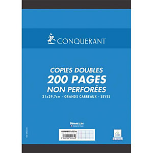 OXFORD CONQUERANT C7 Copies doubles non perforées Blanches 21x29,7cm 200pages Seyès 70g - Sous étuis