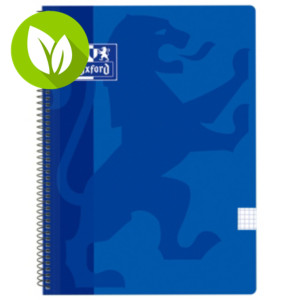 Oxford Cuaderno, A4, cuadriculado, 80 hojas, cubierta extradura cartón plastificado, azul