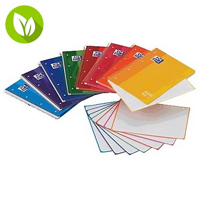 Oxford Cuaderno, A5, cuadriculado, 120 hojas, cubierta extradura cartón plastificado, colores surtidos