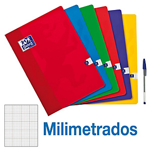 Oxford Cuaderno grapado, A4, milimetrado, 48 hojas, cubierta blanda cartón plastificado, colores surtidos Oxford Cuaderno grapado, A4, milimetrado, 48 hojas, cubierta blanda cartón plastificado, colores surtidos