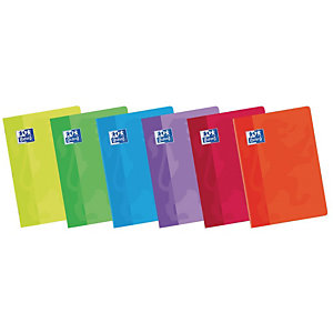 Oxford Cuaderno grapado, A5, rayado pautado, 48 hojas, cubierta blanda cartón plastificado, colores surtidos